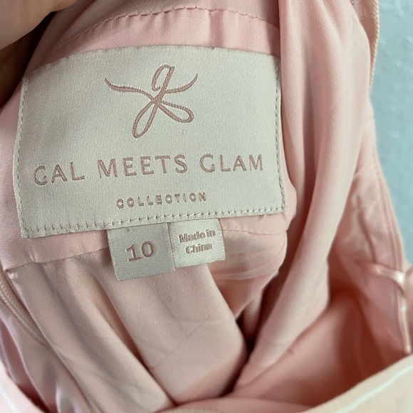 GAL MEETS GLAM Samantha Slub Stripe Fit & Flare Midi Dress, size10 - Picture 9 of 12